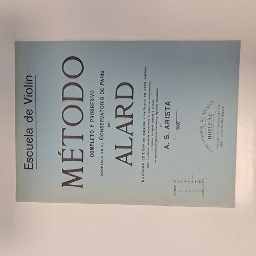 Método Completo y Progresivo Violín Alard Curso 6º