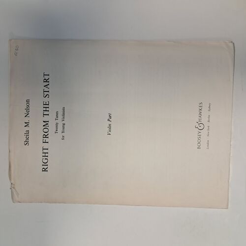 Right From the Start Violin Part