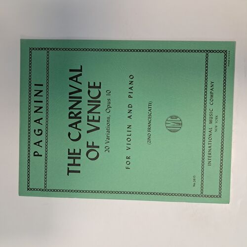 The Carnival of Venice 20 Variations Opus 10