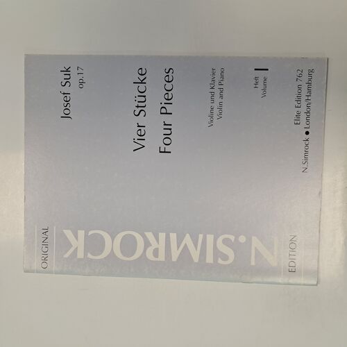 Four Pieces Violin Josef Suk Op. 17