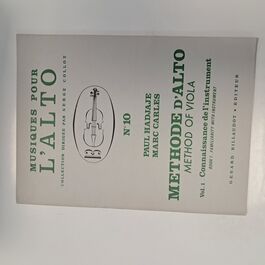 Methode of Viola L´Alto Nº 10 Book 1