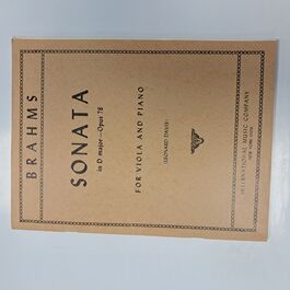 Sonata in D major Opus 78 for Viola and Piano