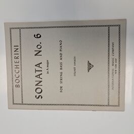Sonata No. 6 in A major Boccherini for Strings Bass and Piano