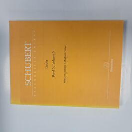 Lieder Volume 3 Medium Voice Schubert