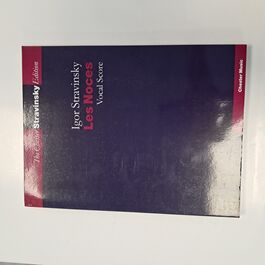 Les Noces Igor Stravinsky Vocal Score