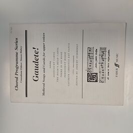 Gaudete! Medieval Songs and Carols for Upper Voices