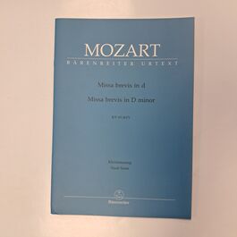 Missa Brevis in D Minor KV65 Vocal Score