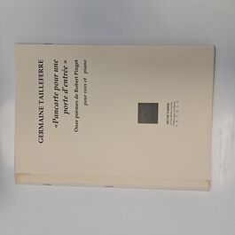 Pancarte pour un Porte D´Entrée Onze Poèmes de Robert Pinget Pour Voix et Piano