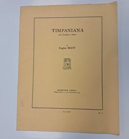 Timpaniana pour Timbales et Piano