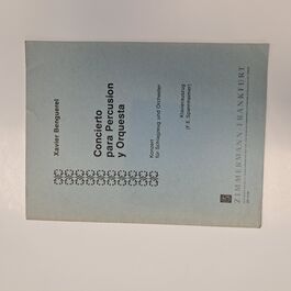 Concierto para Percusión y Orquesta reducción de Piano