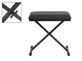 Banqueta Teclado Boston Negra 53x29cm