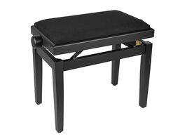Banco Piano Boston Ajustable Negro Terciopelo