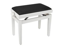 Banco Piano Boston Blanco Brillante Terciopelo