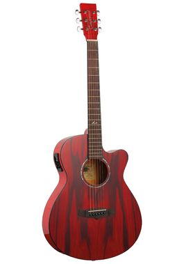 Guitarra Acústica Tanglewood Azure Super Folk Roja