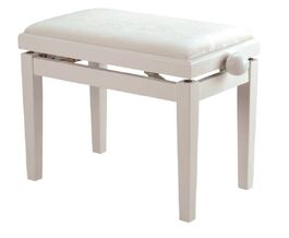 Banqueta Regulable para Piano Blanco Mate