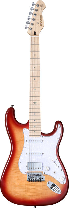 Guitarra Electrica Cuerpo Macizo Mooer Msc30 Pro Sunset Red
