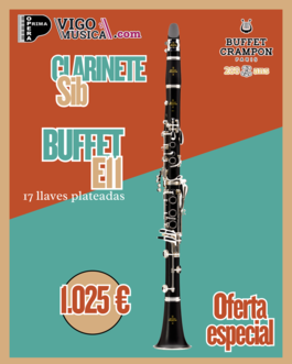 Clarinete Sib Buffet E11 17 Llaves Plateadas BC2501N-2-0GB