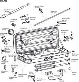 Recambio Estuche viola Jaeger Prestige Funda de repuesto de suave Tex negro aspecto carbono GEWA Made in Germany