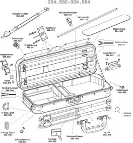 Recambio Estuche viola Strato Super Light Weight Cubierta de repuesto, terciopelo azul GEWA Made in Germany