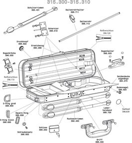 Recambio Estuche violín JAEGER Prestige Cremallera metálica de 60cm con cierre GEWA Made in Germany