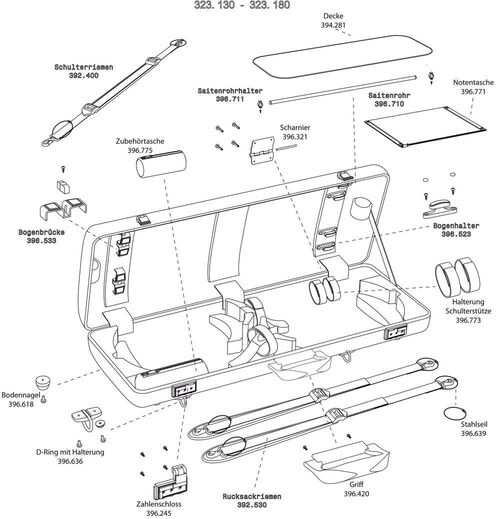 Recambio Bolsillo para Accesorios Estuche Violín Doble Idea 3.3