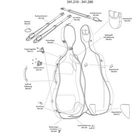 Recambio Estuche Cello Air Almohadillas de fijación GEWA