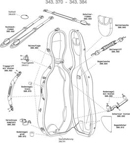 Recambio Estuche Cello Idea Carbono 2.9 Bolsillo para cuerdas (especificar color) GEWA Recambio Estuche Cello Idea Carbono 2.9 Bolsillo para cuerdas (especificar color) GEWA