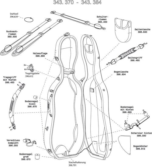 Recambio Estuche Cello Idea Carbono 2.9 apoyo mástil (especificar color) GEWA Made in Germany Recambio Estuche Cello Idea Carbono 2.9 apoyo mástil (especificar color) GEWA Made in Germany