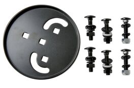 Herraje Latin Percussion Mittelplatte - LP638 Futurelite Conga Basket Stand Negro, recubrimiento pulverizado