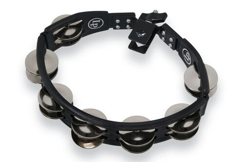 Panderetas Cyclop Montable Sonajas de acero, negro