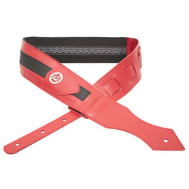 Correa Guitarra o Bajo BG Premium Duo Cuero Rojo y Negro GLD190