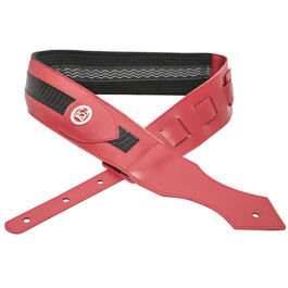 Correa Guitarra o Bajo BG Premium Duo Cuero Rojo y Negro Cocodrilo GLD190X