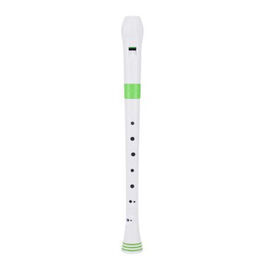 Flauta dulce soprano Digitación Alemana Nuvo N-310RDGRG Blanca y Verde 3 piezas