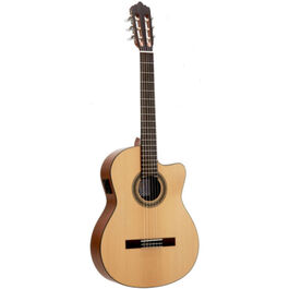 Guitarra Clásica Veelah CCTSE Tapa Abeto Cutaway Electrificada