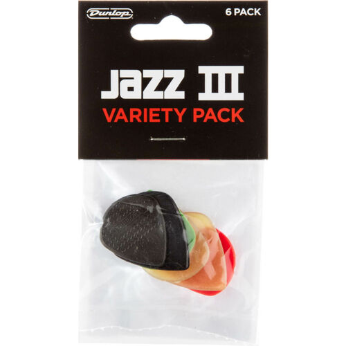 Bolsa 6 Púas Dunlop PVP-103 Variety Jazz III Bolsa 6 Púas Dunlop PVP-103 Variety Jazz III