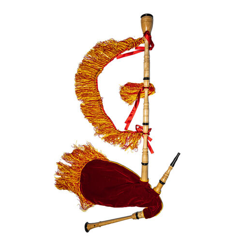Gaita Gallega Sib Represas Madera Fresno Funda Fuelle Roja Gaita Gallega Sib Represas Madera Fresno Funda Fuelle Roja