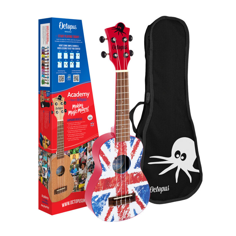 Ukelele Octopus Soprano UK-200UJR Union Jack Roja Ukelele Octopus Soprano UK-200UJR Union Jack Roja