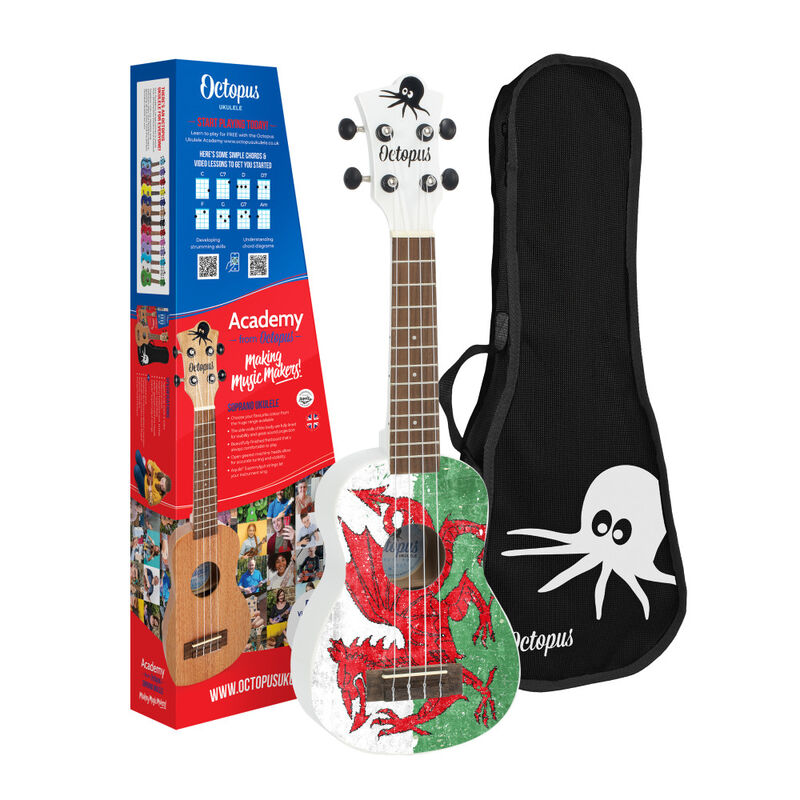 Ukelele Octopus Soprano UK-200WEL Welsh Flag Ukelele Octopus Soprano UK-200WEL Welsh Flag