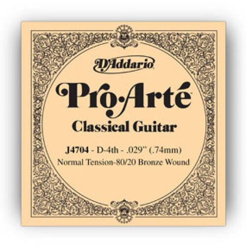 Cuerda 4ª D'Addario Tensión Fuerte Guitarra Clásica J4604
