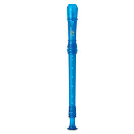 Flauta Dulce Soprano Digitación Barroca Angel ASRB-251BL Plástico Azul