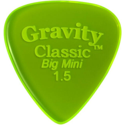 Púa Gravity Classic Big Mini 1,5mm Polished Verde GCLB15P