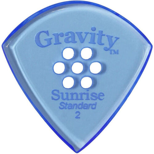 Púa Gravity Sunrise Standard 2,0mm Polished Multi-Hole Azul GSUS2PM