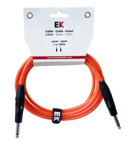 Cable Ek Audio Jack-Jack Neón Naranja Fluorescente 3m
