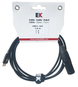 Cable Ek Audio Usb-C Xlr Macho 1,8 M