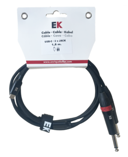 Cable Ek Audio Usb-C Jack Macho X2 Mono 1,8 M
