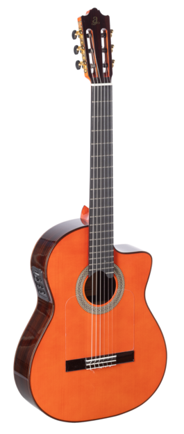 Guitarra Clásica Admira Lucia Serie Flamenco Cutaway Fishman Roja