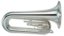 Tuba Yamaha YBB202MS en Si bemol, de marcha, acabado plateado, sin estuche Tuba Yamaha YBB202MS en Si bemol, de marcha, acabado plateado, sin estuche