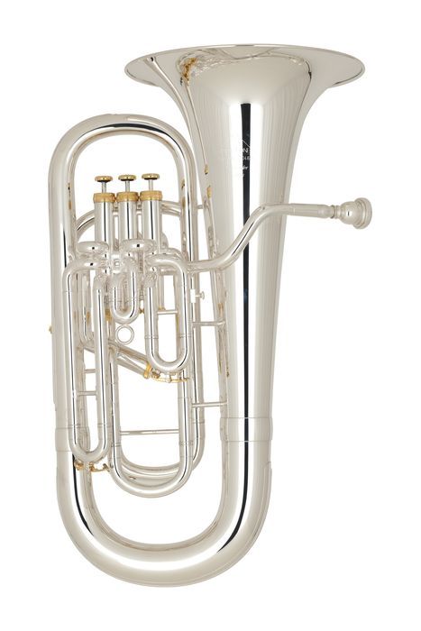 Bombardino Sib 4 Pist. Miraphone M 5050 Campana 31 Cm C/ Trigger De Afina. Plat.