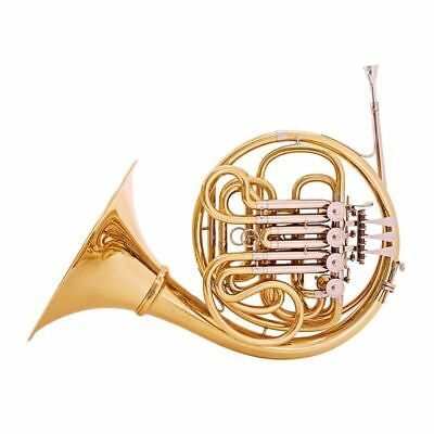 Trompa doble profesional Fa/Sib Hans Hoyer Geyer Style (HH801GA-1-0) Gold brass desmontable