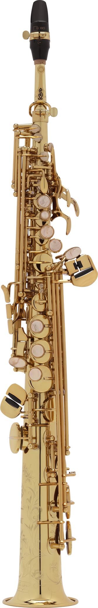 Saxo Soprano Selmer SA80/II Jubile Chapado en Oro Grabado AUG